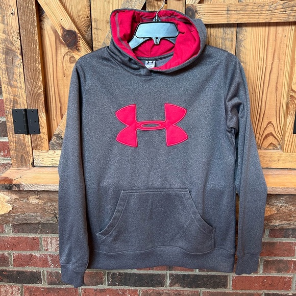 Under Armour Tops - Women’s Small Pink and Grey Under Armour Hoodie